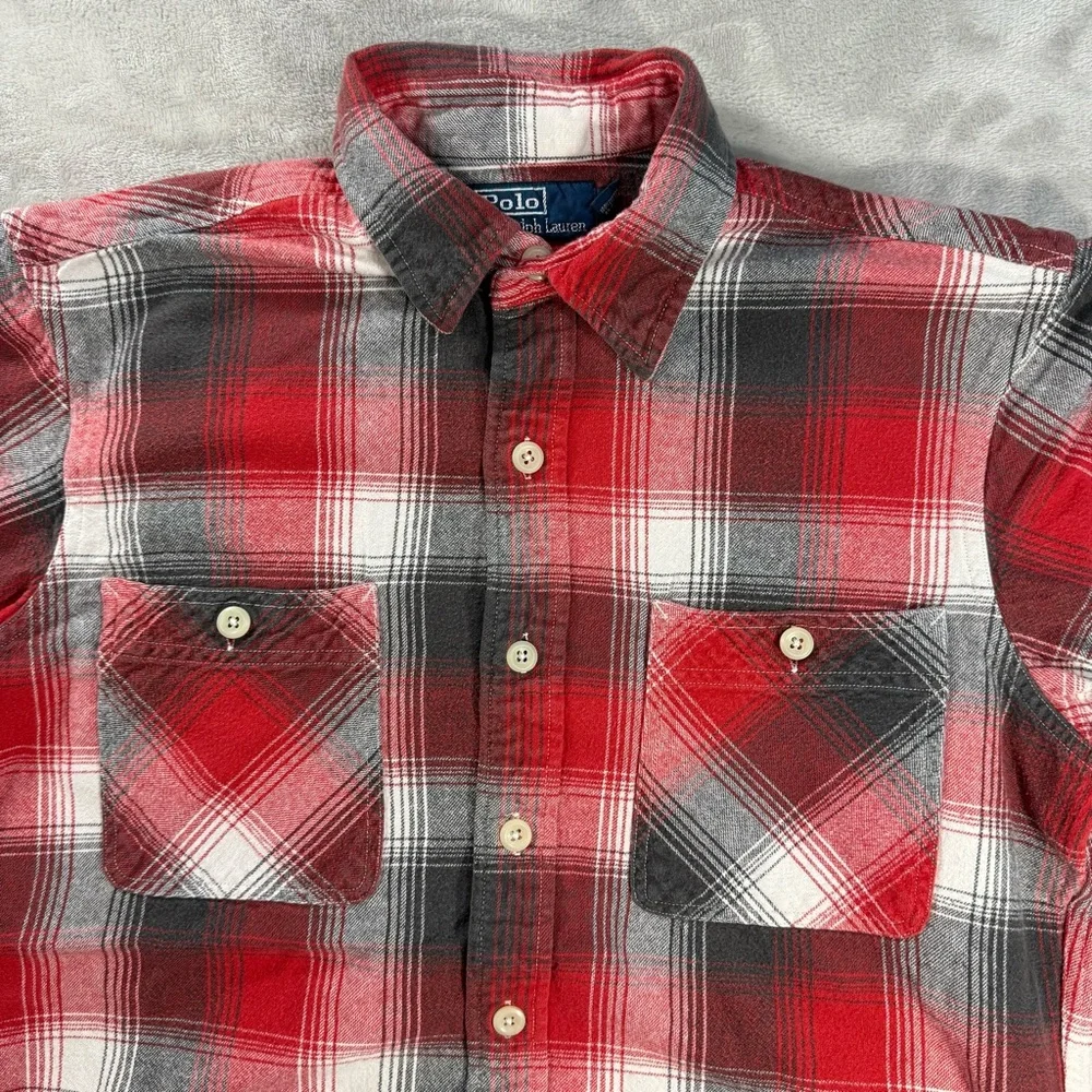 Polo Ralph Lauren Flannel Shirt Men's Sz M Button Long Sleeve Lumberjack - Picture 1 of 8